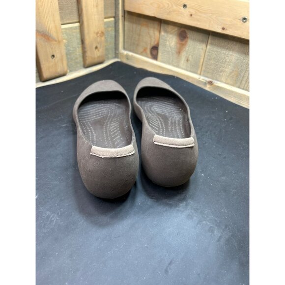 Crocs Womens Brown Ballet Flats Slip-On Shoes Size 9 Lightweight & Comfortable - Picture 4 of 8